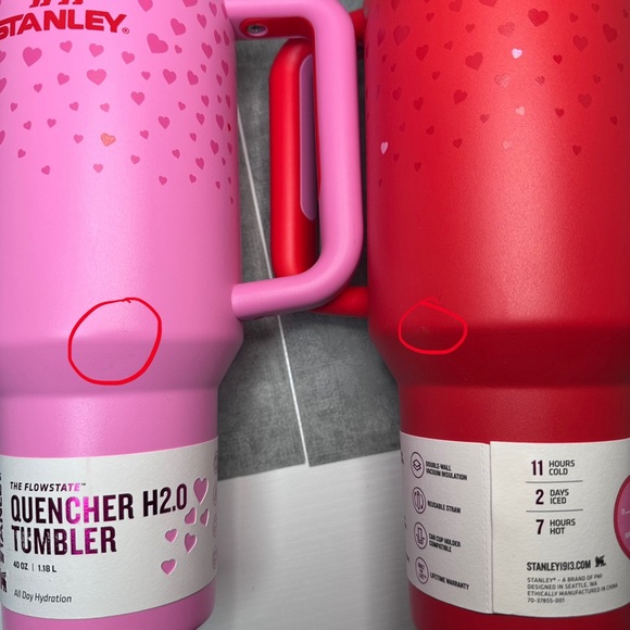 Stanley 40 oz Valentine’s Set | Red and Pink Heart 40 oz Tumblers - Picture 5 of 5